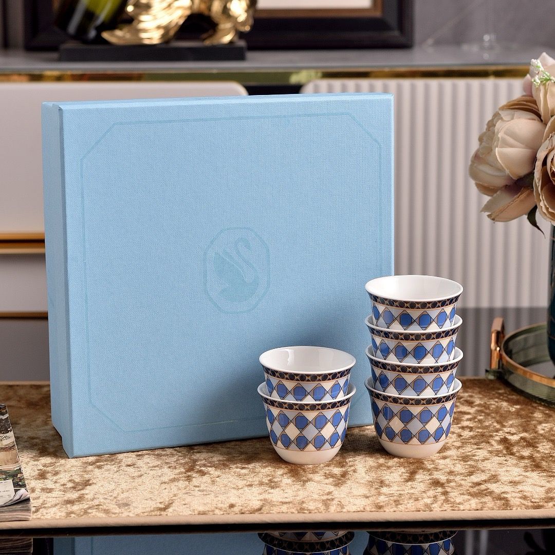 Swarovski Arabic coffee set of six cups